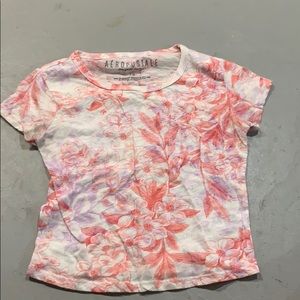 Red white purple flower shirt size small